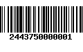 Código de Barras 2443750000001