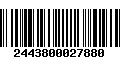 Código de Barras 2443800027880