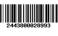 Código de Barras 2443800028993