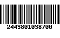 Código de Barras 2443801038700