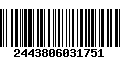 Código de Barras 2443806031751