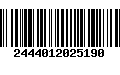 Código de Barras 2444012025190