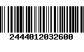 Código de Barras 2444012032600