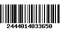 Código de Barras 2444014033650