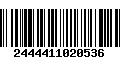 Código de Barras 2444411020536