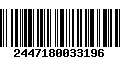 Código de Barras 2447180033196