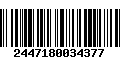 Código de Barras 2447180034377