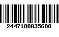 Código de Barras 2447180035688