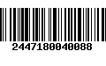 Código de Barras 2447180040088