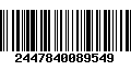 Código de Barras 2447840089549