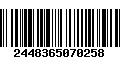 Código de Barras 2448365070258