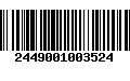 Código de Barras 2449001003524