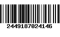 Código de Barras 2449187024146