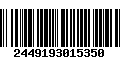 Código de Barras 2449193015350