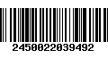 Código de Barras 2450022039492