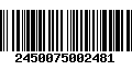 Código de Barras 2450075002481