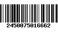 Código de Barras 2450075016662