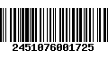 Código de Barras 2451076001725