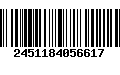 Código de Barras 2451184056617