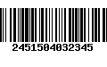 Código de Barras 2451504032345