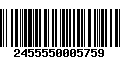 Código de Barras 2455550005759