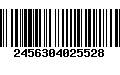 Código de Barras 2456304025528