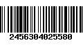 Código de Barras 2456304025580