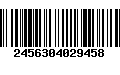 Código de Barras 2456304029458