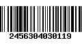 Código de Barras 2456304030119