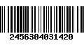 Código de Barras 2456304031420