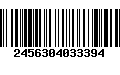 Código de Barras 2456304033394