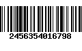 Código de Barras 2456354016798