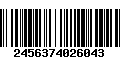 Código de Barras 2456374026043
