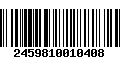 Código de Barras 2459810010408