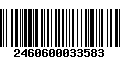 Código de Barras 2460600033583