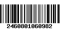 Código de Barras 2460801060982