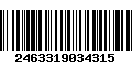 Código de Barras 2463319034315