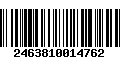 Código de Barras 2463810014762