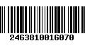 Código de Barras 2463810016070