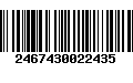 Código de Barras 2467430022435