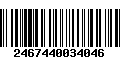 Código de Barras 2467440034046