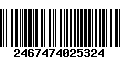 Código de Barras 2467474025324