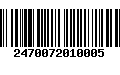 Código de Barras 2470072010005