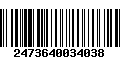 Código de Barras 2473640034038