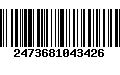 Código de Barras 2473681043426