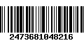 Código de Barras 2473681048216