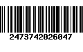 Código de Barras 2473742026047