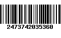 Código de Barras 2473742035360