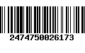 Código de Barras 2474750026173