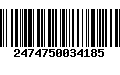 Código de Barras 2474750034185